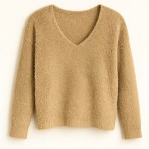Cozy Beige V-Neck Sweater